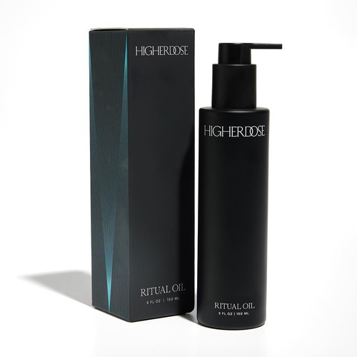 HigherDOSE Ritual Oil - Ayurvedic Daily Nourishing Body Oil for Dry Skin - Moisturizing Body Oil Enriched with Sea Buckthorn & Essential Oils to Deliver Nourished, Toned & Glowing Skin (5 Fl Oz)