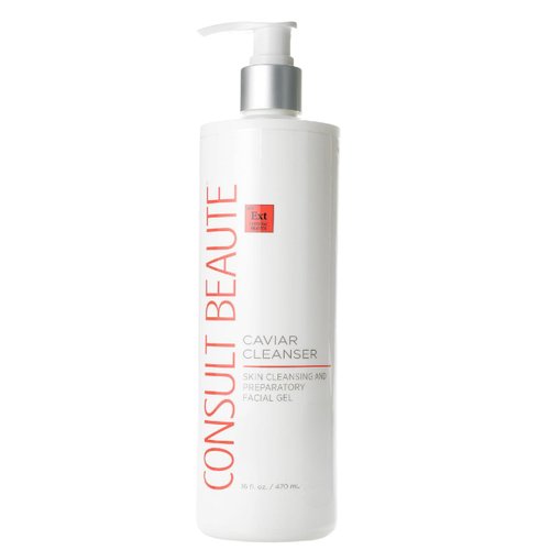 Consult Beaute - Caviar Cleanser 16 oz - Gentle Facial Wash and Makeup Remover - Gel to Foam - Lime Pearl Caviar – Aloe - Bergamot Fruit Oil - Dry, Normal and Oily Skin
