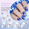 20PCS Christmas Snowflake Nail Charms, Silver Snowflake Charms for Acrylic Nails,3D Alloy Snowflake Nail Charms for DIY Women Christmas Nails