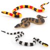 Atralo Service Snake Figures Wild Life Jungle Animal Model Playsets 3 PCS Coral Snake Figurines Party Favors Toys for Boys Girls Kids Toddlers