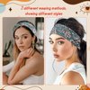obeoby Headbands for Women, 8 Pack Boho Style Headbands Non Slip Fashion Wide Headband Hair Wrap for Daily Use Sport Yoga Running