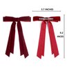 Tobeffect Velvet Hair Bows for Women Girls Christmas Hair Accessories Red Green Hair Bow Velvet Bows for Hair Womens Holiday Velvet Ribbon Bows Christmas Gifts