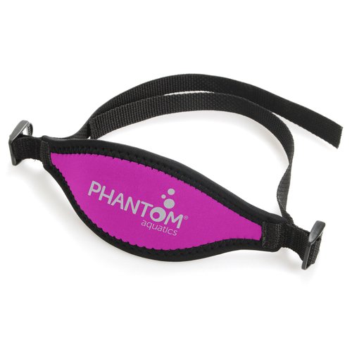 Phantom Aquatics Rapido Boutique Collection Scuba Snorkeling Snorkel Mask Adjustable Neoprene Mask Strap for Added Comfort (Pink)