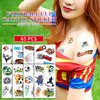 TopFunny Temporary Tattoos for Kids and Adults, 65Pcs Cartoon Soccer Sports Style Tattoos (10 Sheets) Waterproof Fake Tattoo Body Stickers World Cup Party Decoration Supplies Gifts Favors Football