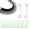 NATUHANA Eyelash Extensions 0.07 C Curl 11mm W Shaped Clover Classic Easy Fan Permanent Volume Lash Extensions Automatic Blooming Flower Lash,Professional Supplies for Lash Techs(4D,0.07-C,11mm)