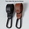 MoBearer Baby Stroller Hooks for Hanging Diaper Bags Multipurpose Mommy Hooks for Grocery Shopping Bags,Stroller Clips Leather Straps 2 Pack (Black)