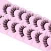 False Eyelashes Natural Look Wispy Fake Lashes Cat Eye Strip Lashes That Look Like Extensions 3D Fluffy Faux Mink Fake Eyelashes Pack by ALPHONSE (16mm-7 Pairs)