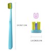 DENTSHIELD 4 Pcs Orthodontic Toothbrush for Braces U-Shaped Soft Bristle with 4 Toothbrush Head Cover（Blue+White (4 Pack)