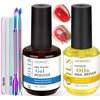 LOUINSTIC Gel Polish Remover, Gel Remover Kit Includes Cuticle Oil and Nail Polish Remover Tool No Soaking or Wrapping Removes Gel Polish in 2-5 Minutes