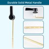 Hygie Rinse Universal Black Toilet Handle Front Mount Toilet Trip Lever Handle with Flapper Chain, Matteblack Toilet Flush Lever Handle Toilet Handle Replacement Kit