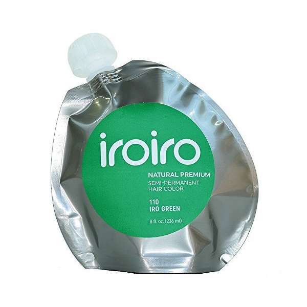 IROIRO Natural Premium Semi-Permanent Hair Color 110 Iro Green (8oz) by Iroiro