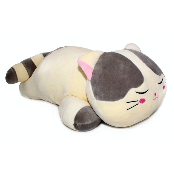 Vintoys Very Soft Cat Big Hugging Pillow Plush Kitten Kitty Stuffed Animals Gray 23.5"