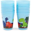 BLUE PANDA Plastic Party Cups 16 Pack - Outer Space Reusable Tumblers - 16 oz