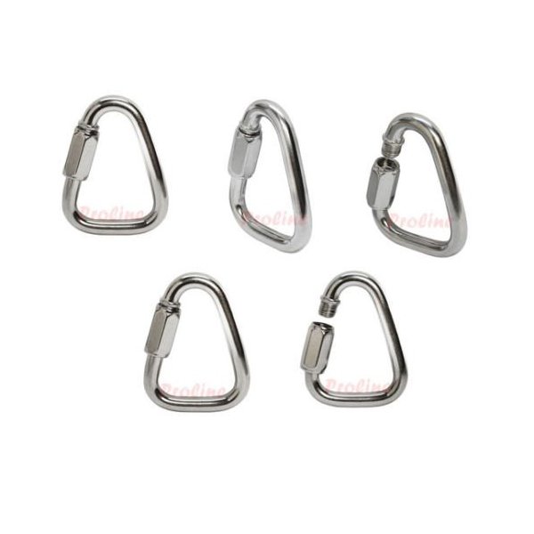 Prolinemax 5 Pc 5/16'' Marine Stainless Steel 316 Triangle Quick Link Shackle Rig Boating