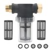 STYDDI Garden Hose Sediment Filter, Garden Hose Debris Inlet Filter Attachment with 100 Mesh Screen, for Pressure Washer Inlet and Transfer Pump, Rain Barrels, Spigot, with 2 Extra 100 Mesh Screen