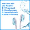 Emmi-dent Platinum 4-Pin Wave Bristle-Head Attachments - Electric Toothbrush Replacement Heads. Cleans with Ultrasound Waves. (Wave 4 Pack)