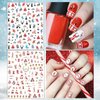 TailaiMei Christmas Nail Decals Stickers, Self-Adhesive Nail Art Decorations, Design for Santa Claus Snowflake Snowman (1366 Pcs, 12Sheets)