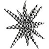 Black And White Checkered Balloon One-Piece Explosion Star Balloon 4D Checkerboard Race Car Birthday Supplies Racing Party Decoration, 6 Pack Black White Checker Spike Balloons With 14 Pointed Cone