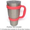 F-32 Handle - 19 COLORS - 30oz Size - Compatible with 30 oz YETI and 30 oz. OZARK TRAIL Tumbler Travel Mug - BPA FREE (30OZ, NEON WATERMELON, 1 Count (Pack of 1))