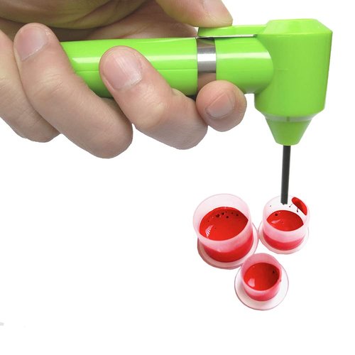 Tattoo Ink Mixer Pigment Makeup Electric Eyebrow Nail Color Supply Tool Agitator Machine 100 Mixing Sticks Set-Green