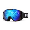 FEISEDY Ski Goggles, OTG Snow Sport Goggles for Adult Youth, Anti-Fog UV400 Protection Bendable Dual-Lenses womens mens kids boys