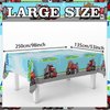 GZBJMYGS Truck Happy Birthday Tablecloth Truck Party Plastic Supplies Car Theme Boys Girls Green Birthday Party Supplies Party Picnic Camping Plastic Table Cover Decorations