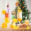 TMGIDRI 24 Christmas Party Favors for Kids, Christmas Party Decorations Supplies, Xmas Candy Bags Supplies, Christmas Goodie Gifts, Drinking Straws with 2 Cleaning Brushes