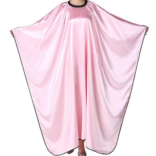 Iusmnur Barber Cape, Professional Hair Salon Cape with Adjustable Metal Clip, Shampoo Hair Cutting Cape for Barbers and Stylists - 55 x 63 inches (Pink)