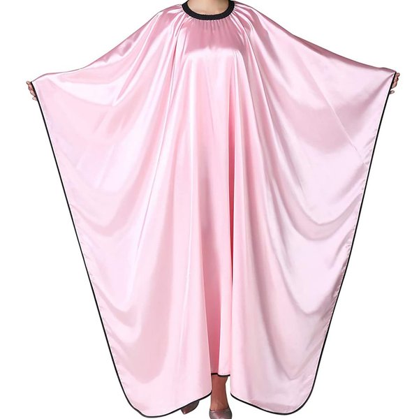 Iusmnur Barber Cape, Professional Hair Salon Cape with Adjustable Metal Clip, Shampoo Hair Cutting Cape for Barbers and Stylists - 55 x 63 inches (Pink)
