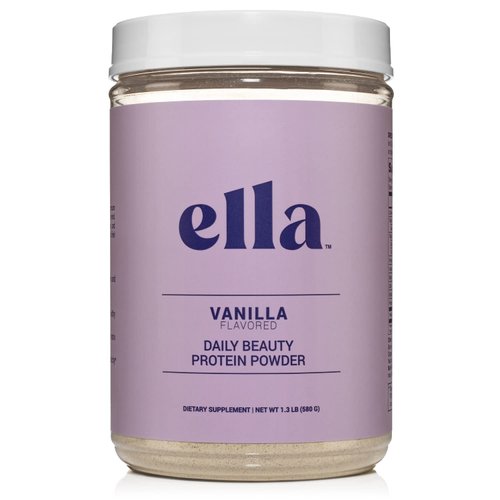 Ella Vanilla Collagen Protein Powder for Women - Daily Beauty Protein Powder with Grass-Fed Collagen Peptides - Non-GMO, Gluten-Free, No Artificial Sweeteners - 20 Servings