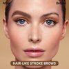 MAKI YIKA Microblading Eyebrow Pencil, Waterproof Eyebrow Pen with 4 Tip Brow Pen and Precise Brow Pencil to Create Natural Hair-Like Brows with Dual-ended Eyebrow Brush (A-Brown)