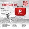 Compact First Aid Kit (228pcs) Designed for Family Emergency Care. Waterproof EVA Case and Bag is Ideal for The Car, Home, Boat, School, Camping, Hiking, Office, Sports. Protect Your Loved Ones. Red