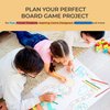 DIY Board Game Kit - Make Your Own Board Game Kit with Double-Sided Blank Game Board, Blank Board Game Box, Board Game Pieces, Board Game Accessories