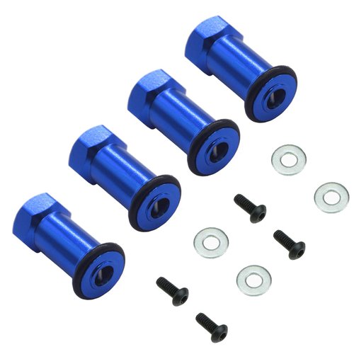 Share Goo Aluminum 12mm Wheel Hex Hub Adapters 25mm/30mm Extension Longer Combiner Compatible with Traxxas Slash 4x4 HQ 727 5807 Stampede 1/10 RC Truck Car (25mm)