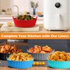 FROVEN Silicone Air Fryer Liners 7.8 inch, for 3-6QT, 2-Pcs Round Airfryer Accessories, Compatible with Ninja, COSORI, FABULETTA, Chefman, Instant, LATURE, PowerXL, Gourmia, Elite Gourmet, GoWISE USA