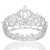 YARIEW Small Silver Crystal Crown for Little Girls Flower Bouquets Accessories Rhinestones Wedding Cake Topper Birthday Crown for Kids Cake Decorations Bridal Costume Cosplay Hair Accessories Gifts