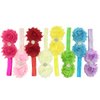 Kella Milla Set of 8 Frayed Shabby Chic Double Rose Baby Headbands
