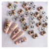 20 Pcs 3D Cartoon Cute Teddy Bear Bow Tie Bear Nail Charm Nail Supplies,Acrylic Nail Art DIY Nail Designs Nail Supplies（Ten for Each of The Two Colors）