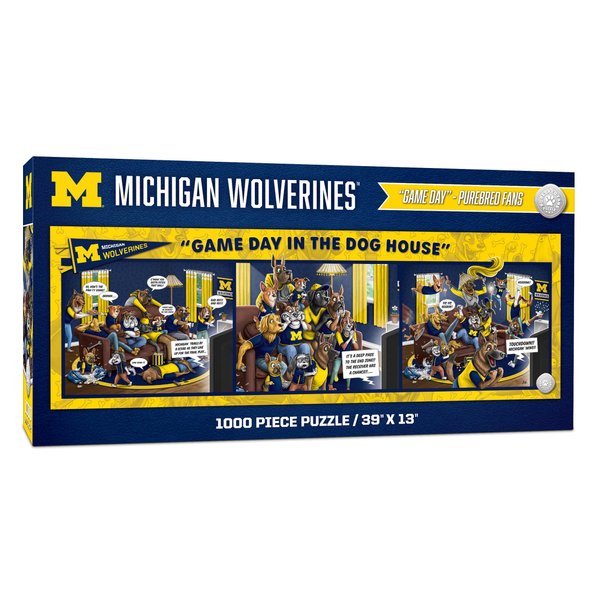 YouTheFan NCAA Michigan Wolverines Game Day in The Dog House 1000pc Puzzle