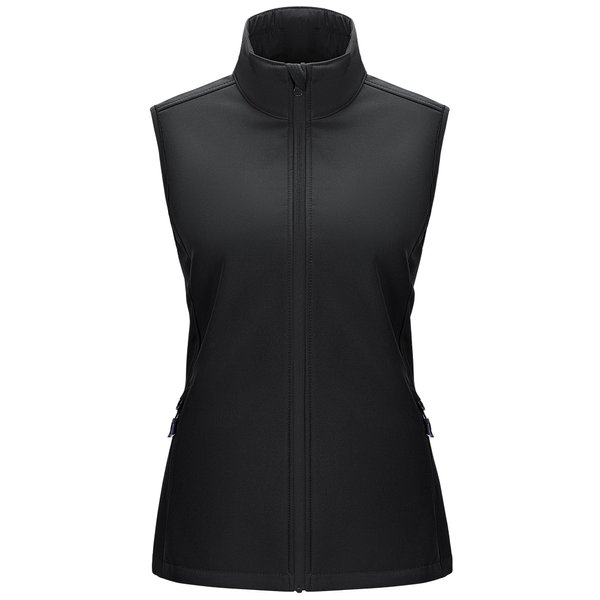 33,000ft Women's Running Vest Fleece Lined Zip Up Windproof Lightweight Softshell Vests Outerwear for Golf Hiking Sports