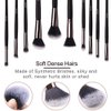 Real Perfection Makeup Brushes 24pcs Makeup Brush Set Premium Synthetic Powder Foundation Contour Blush Concealer Eye Shadow Blending Liner Make Up Brush Kit with Case