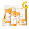 Vitamin C Skincare Set,Skincare Gifts for Women Teenage Girls,Day & Night Skincare Gift Set Skin Care Sets & kits - Cleanser, Toner, Face Serum, Face Cream, And Eye Cream(5 PCS)