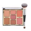 Joyeee Full Face Makeup Palette, 4 in 1 Small Nude Nake Makeup Palet with Highlight, Bronze, 3 Colors Eyeshdow, 2 Color Blush, Double Side Brush, Fine Silky Powder