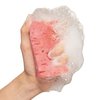 Rose Bulgarian Exfoliating Soap Sponge with Natural Oil, Cleansing Soap Bar and a Gentle Exfoliating Sponge in One