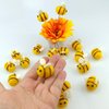 Saktopdeco 1.2 Inch Wool Felt Bees for Crafts Bulk Bumble Bee Plush Decor for Baby Shower Decorations Gift Holiday Wreath DIY Crafts (20 PCS)