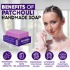HERBOGANIC Patchouli Handmade Soap - Natural, Moisturizing Soap Bar for Soft and Smooth Skin with a Spa-Like Experience Pack of 1 (100g)