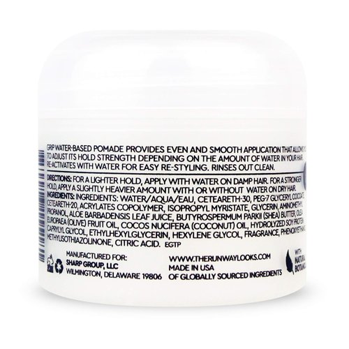 The Runway Looks Ghost Grip Styling Hair Pomade, Medium To Strong Hold Styling Pomade, Water-Based Formula, For Men And Women (2oz)