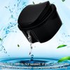 Black Denture Soaking Container Partial Denture Case, Orthodontic Retainer Cleaning Case Denture Cleaner Container Dentures Teeth Cup with Strainer and Lid Waterproof