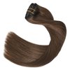 UGOTRAYS Medium Brown Hair Extensions Real Human Hair Clip in Hair Extensions 70g 7pcs 12inch,Soft & Natural Straight Double Weft Remy Hair for Women 12in #4 Chocolate Brown Hair Extensions