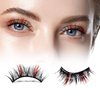 AJEAJE Christmas False Eyelashes,Self Adhesive Soft Natural Eyelashes,Handmade Fluffy Cat Eye Lashes 2 Pairs Red